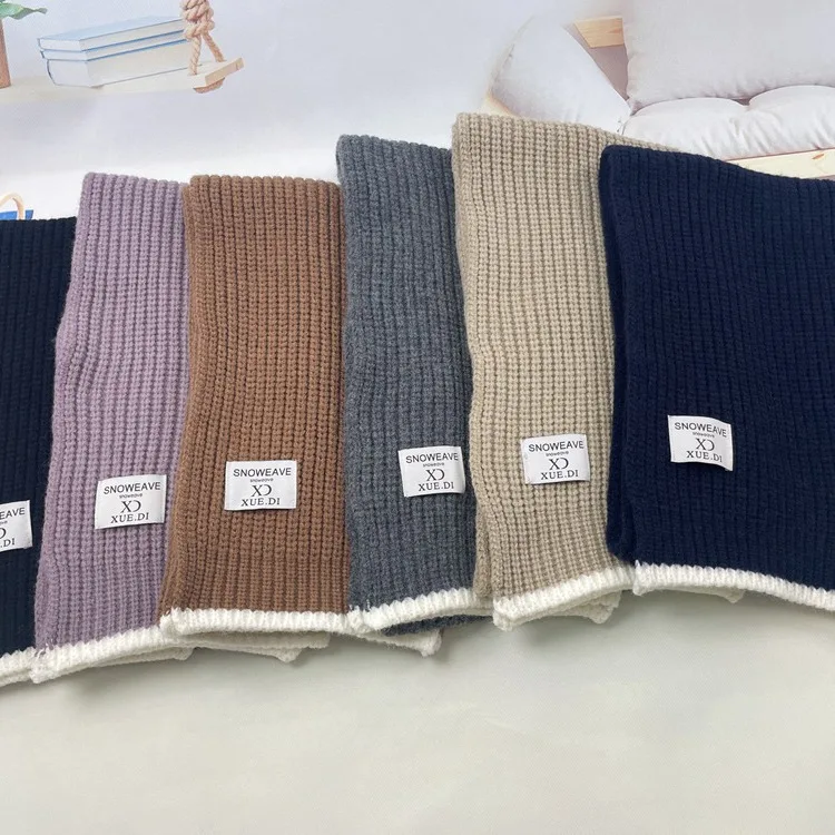 مجموعة هدايا عيد الميلاد، وشاح صوف محبوك شتوي، قبعة، قفازات، مجموعة من ثلاث قطع، قبعة صوف الألبكة الدافئة الجديدة