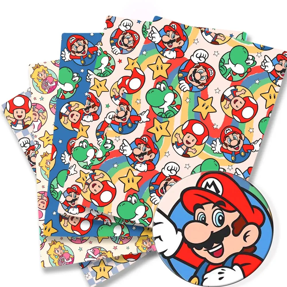 

Mario game Fabric140*50cm Handmade Sewing Patchwork Quilting Baby Dress Home Sheet Printed Fabric Fabric Sewing Kids