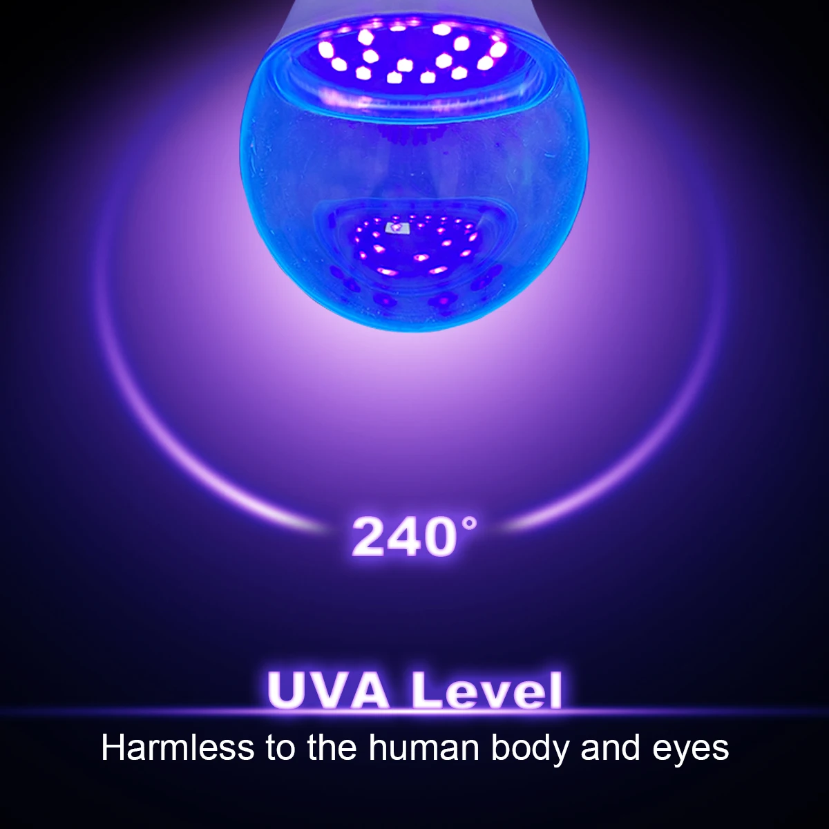 Ampoules Noires LED A70, Lumière Noire Fluorescente, Gelparty, Halloween, 12W, 385-400nm, graphite Pièces