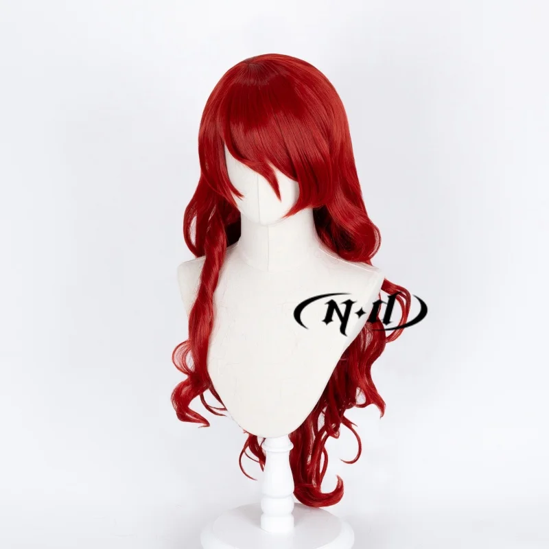 ND Mitsuru Kirijo คอสเพลย์วิกผม Megami Tensei Cos ผมสีแดงวิกผมสําหรับ Comic Con Coser เครื่องแต่งกาย Theme Party สังเคราะห์ทนความร้อน