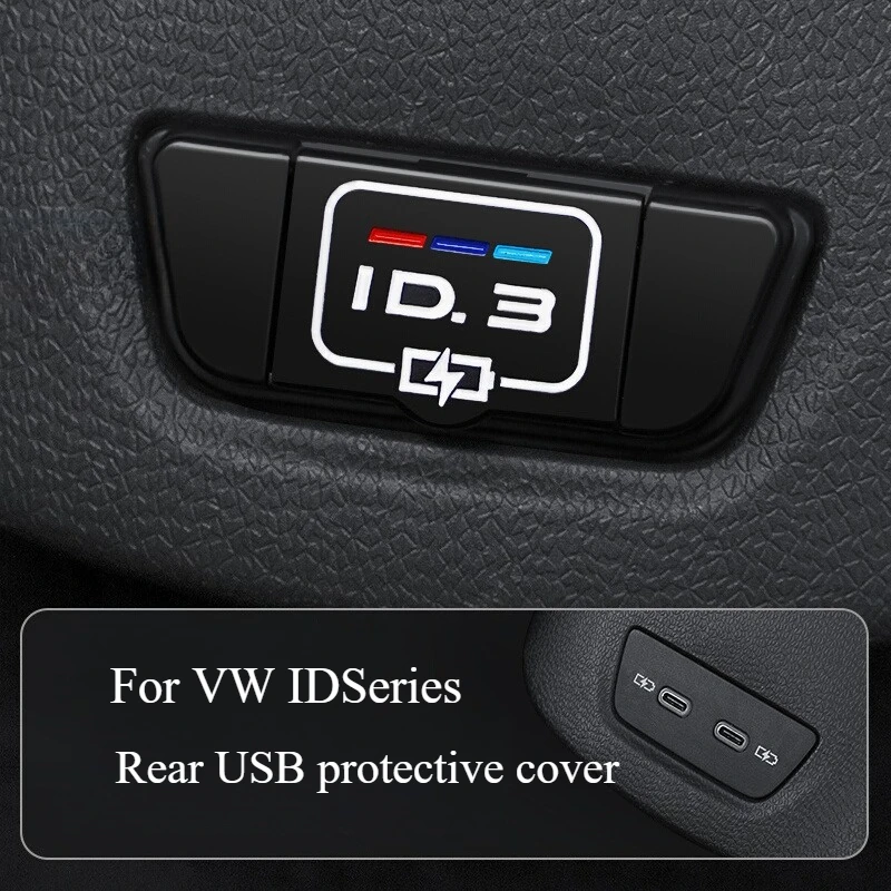 

For VW ID3 ID4X CROZZ ID6 X CROZZ Rear USB Protective Cover Interior Modification Accessories Charging Port Dust Cover