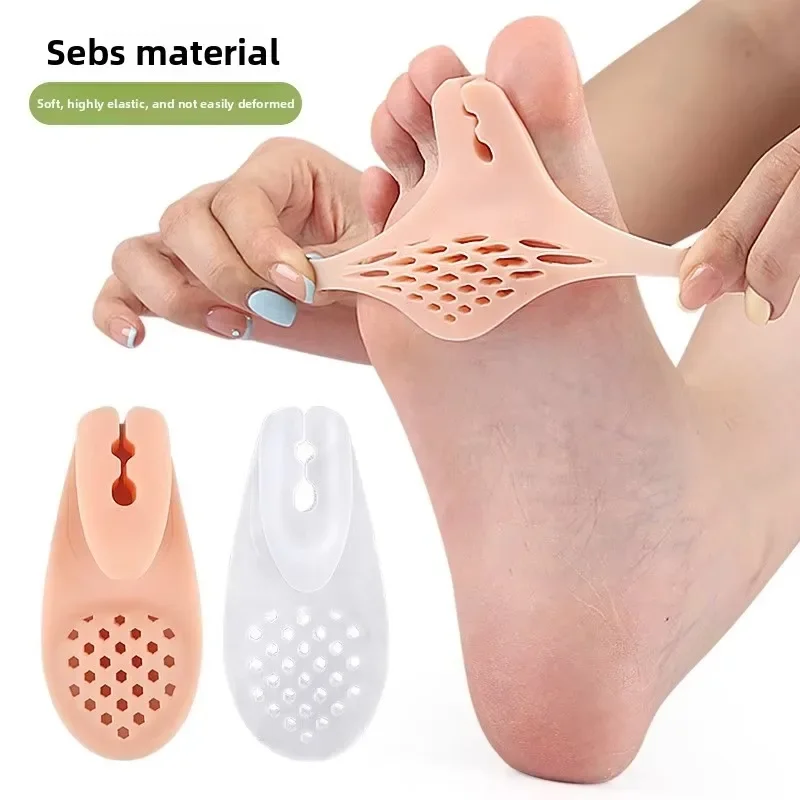 Flip Flops Toe Separator Pads, Thickened Shock-Absorbing Forefoot Cushion Massage Foot Care Sandal Inserts