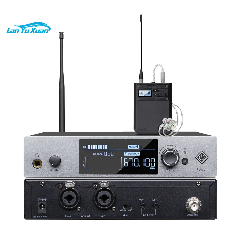 

EIF AT201 Wireless Monitoring System 50 Preset Channels Real-Time Monitoring Ear Return Function