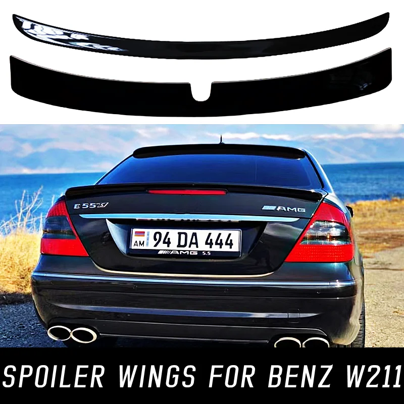 

Rear Roof Trunk Lid Car Spoiler Wings For Mercedes Benz E-Class W211 E180 200 260 300 320 240 230 280 35 Tuning Accessories Part