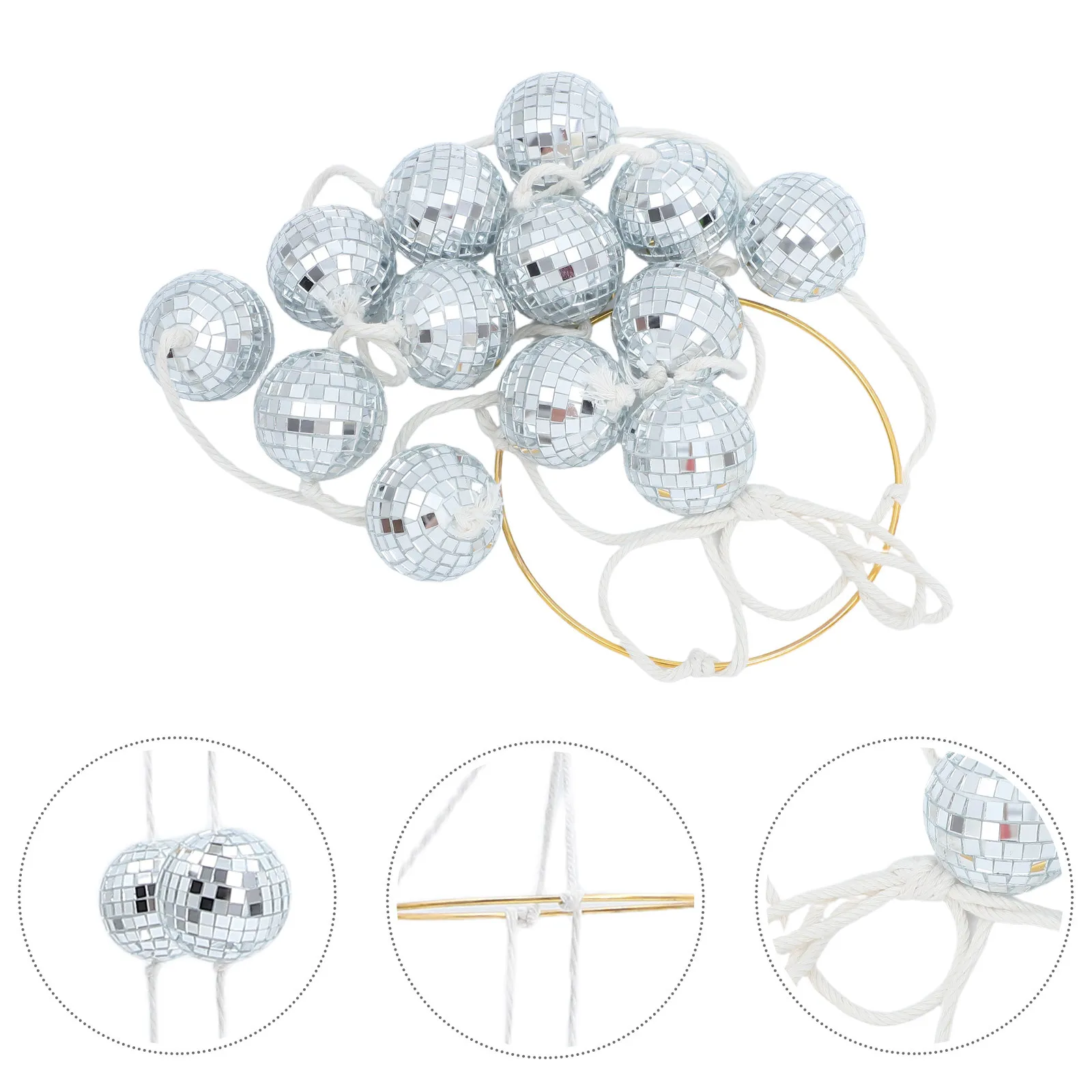 

Hanging Disco Ball Wind Chime Ornament with Mirrored Surface for Bedroom Living Room Garden Outdoor Party Decorative Pendant