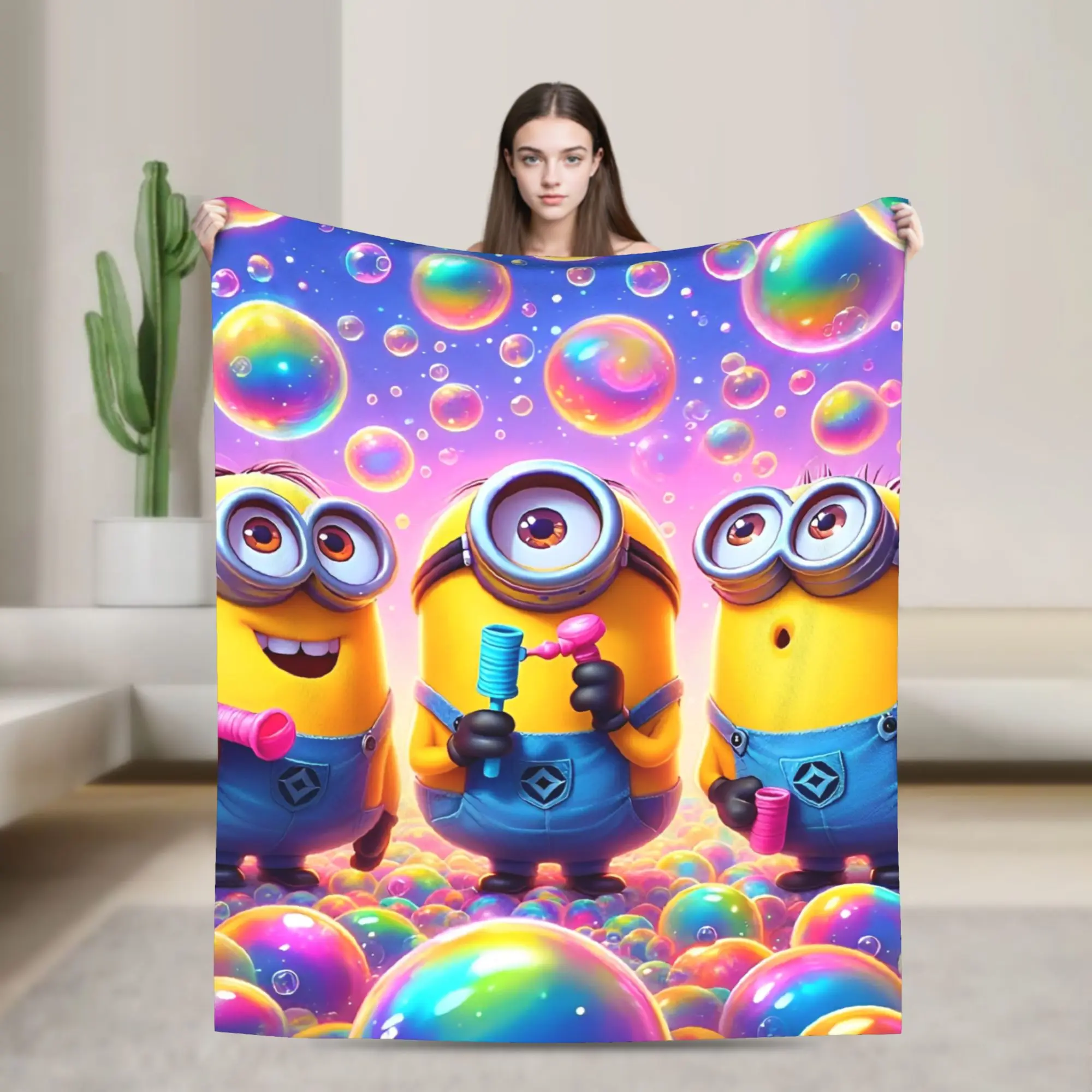 بطانية كيفن ديف من الفلانيل كارتونية خفيفة الوزن لسجادة سرير الأريكة المنزلية