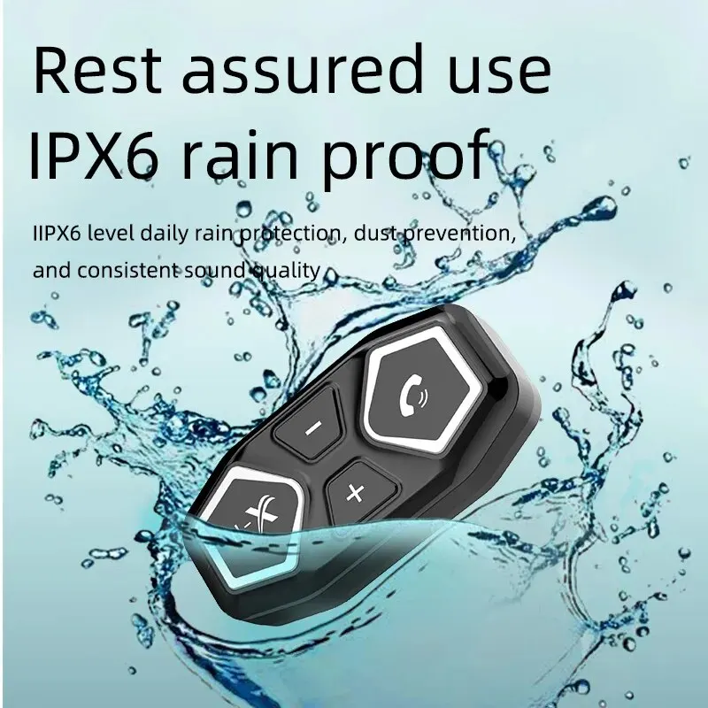 X11 Motorcycle Helmet Bluetooth Headset Type-C Interface IPX6 Waterproof Music Player Headphone 50 Hour Battery Life Earphone