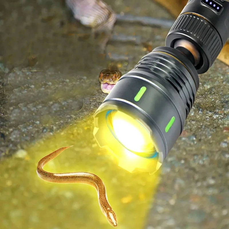 مؤشر ليزر مضيء خفيف لمسافات طويلة 1800 متر مصباح يدوي خارجي أخضر، أبيض، أصفر