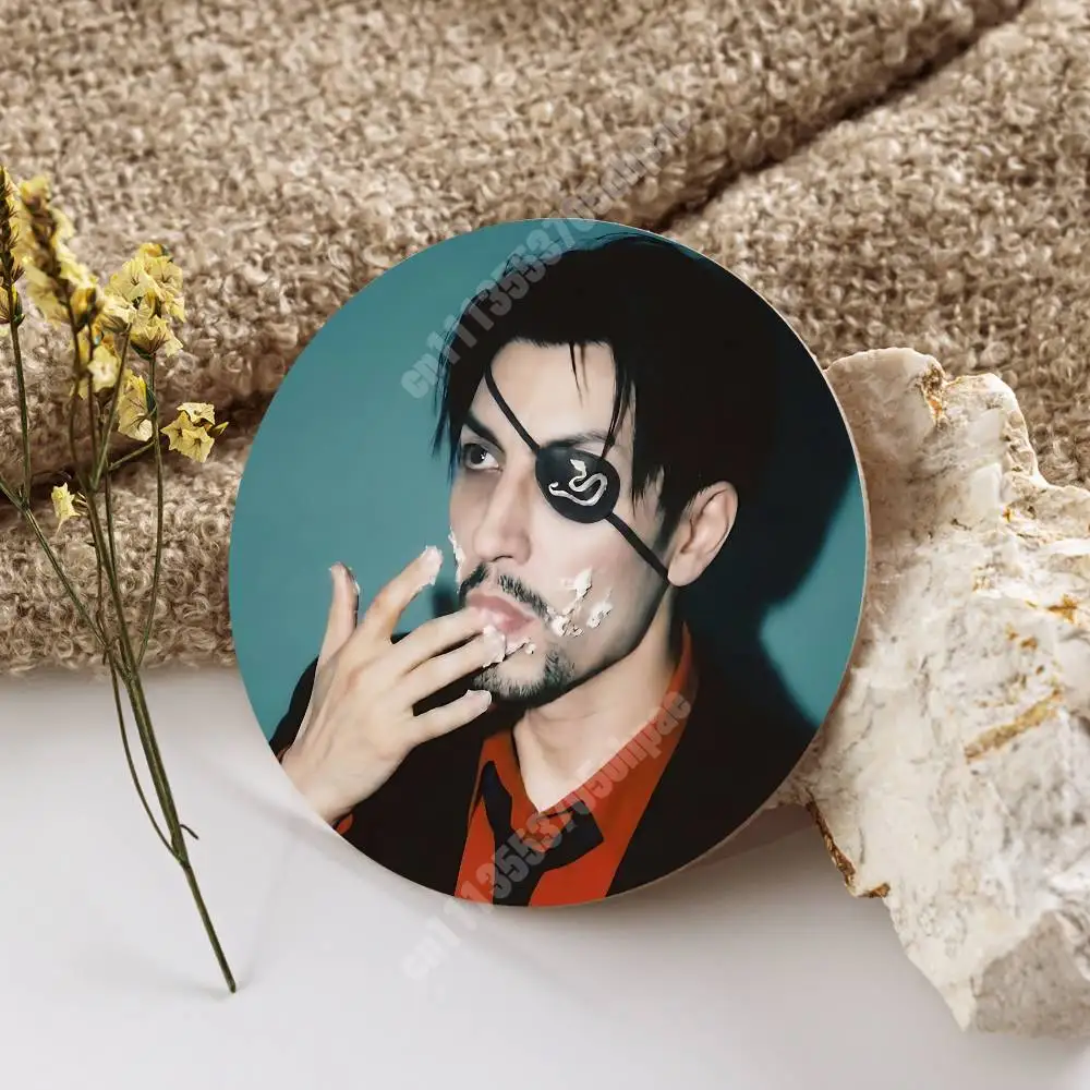L-Like a D-Dragon Goro Majima Wooden Cup Mat Americano Beer Milk Water Coaster for Baking Studio