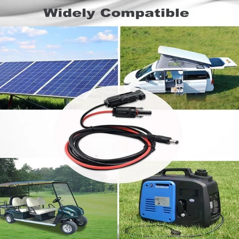 Outdoor Camping 12AWG DC Adapter Cable Connect Solar Panels To Portable Power Station RV Off‑Grid Solar Charging Accessory Wire