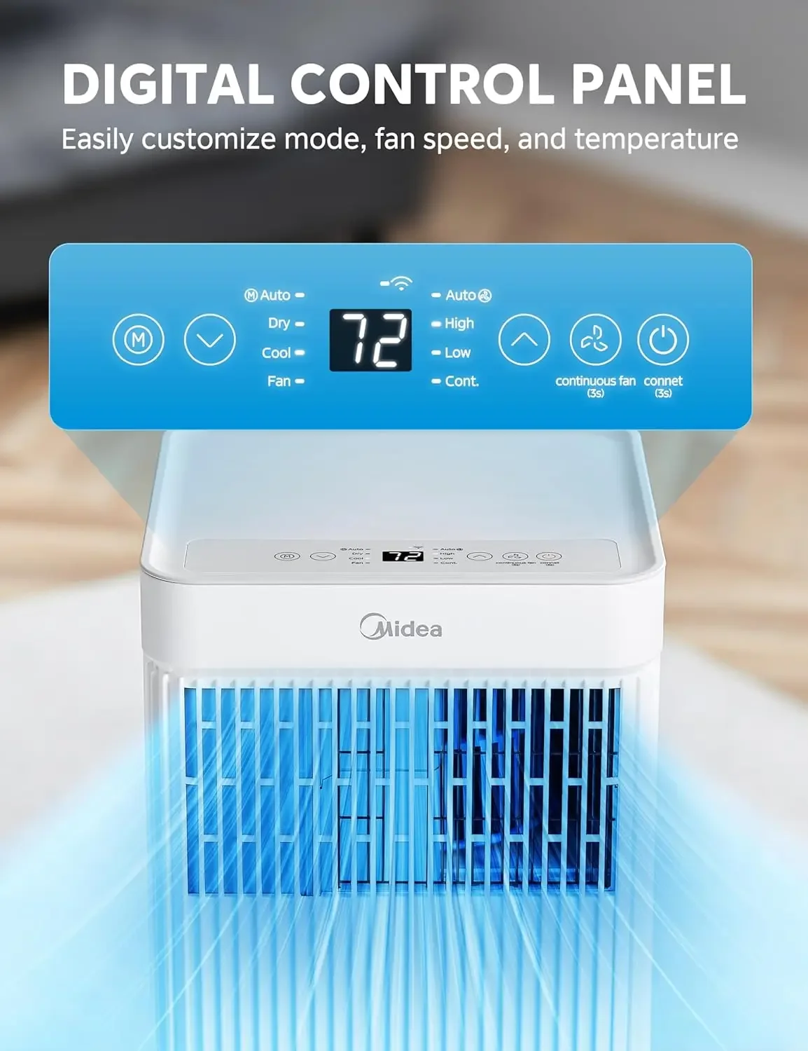 Portable Air Conditioner Smart Control, with Dehumidifier & Fan mode, Remote Control & Window Installation Kit Included