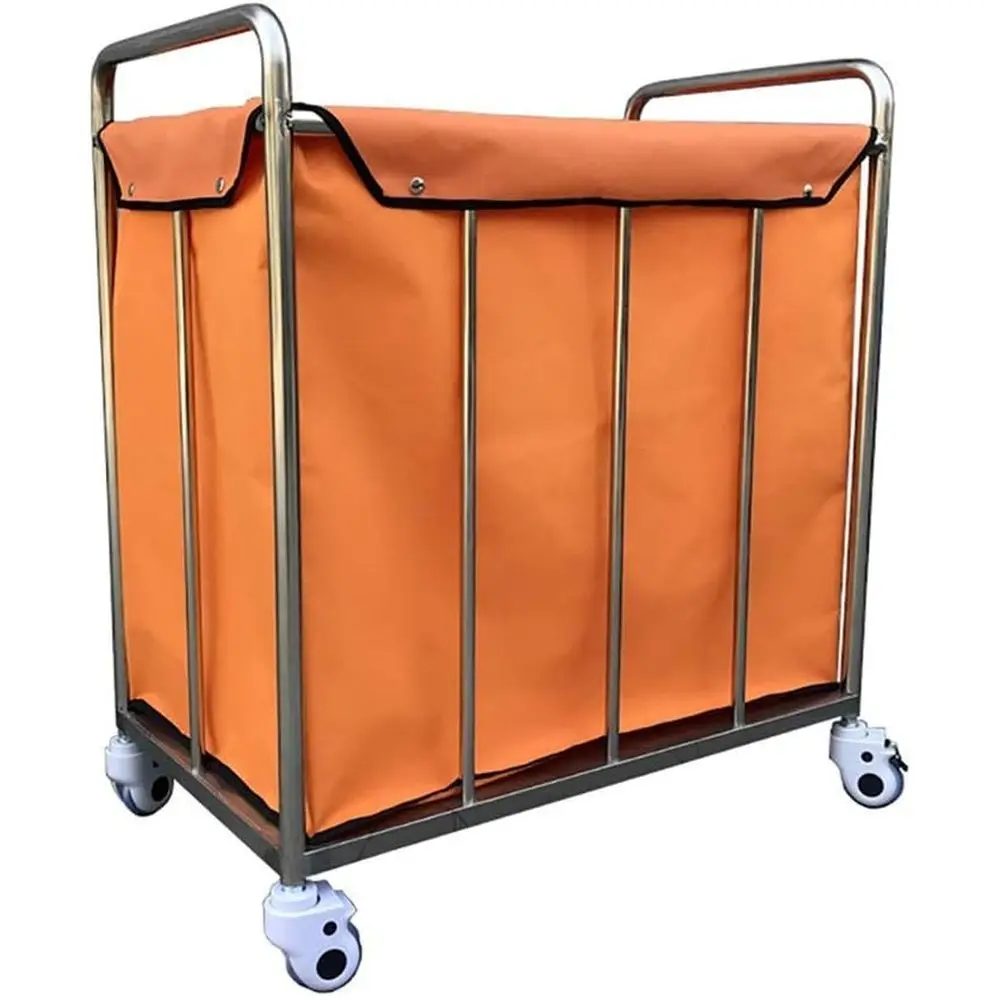 

Портативная кухонная тележка для хранения сортировщиком белья на колесиках и передвижной сумкой для гостиничной льняной тележки