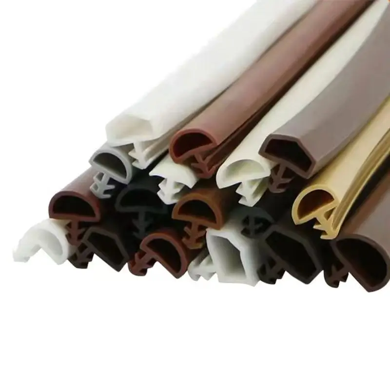 5-10M Silicone Rubber Door Gap Sealing Strip Sound Insulating Anti Collision Draught Excluder High Quality Home Door Frame Seal
