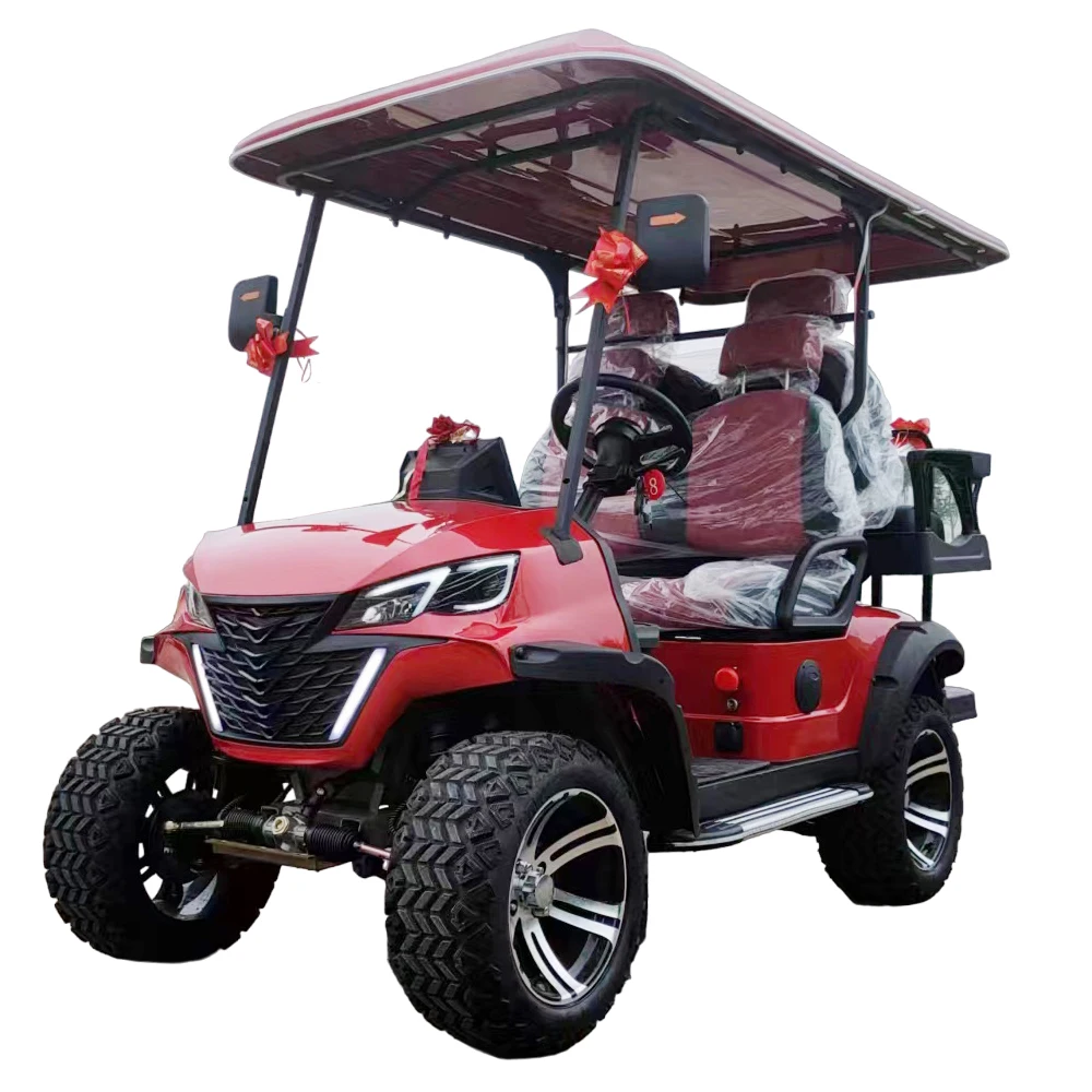 2024 CE Approved 48V 60V 72V Battery Powered 2+2 Seats AC Motor Golf Car Electric 4 seater Golf Cart