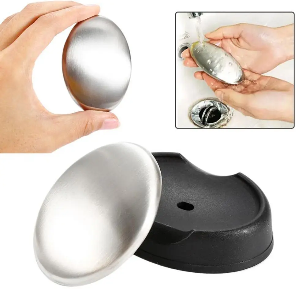 2 PCS Kitchen Tools Cleaning Products Bactericidal Stainless Steel Deodorizing Metal Soaps Deodorant Soap Oval Hand Washer