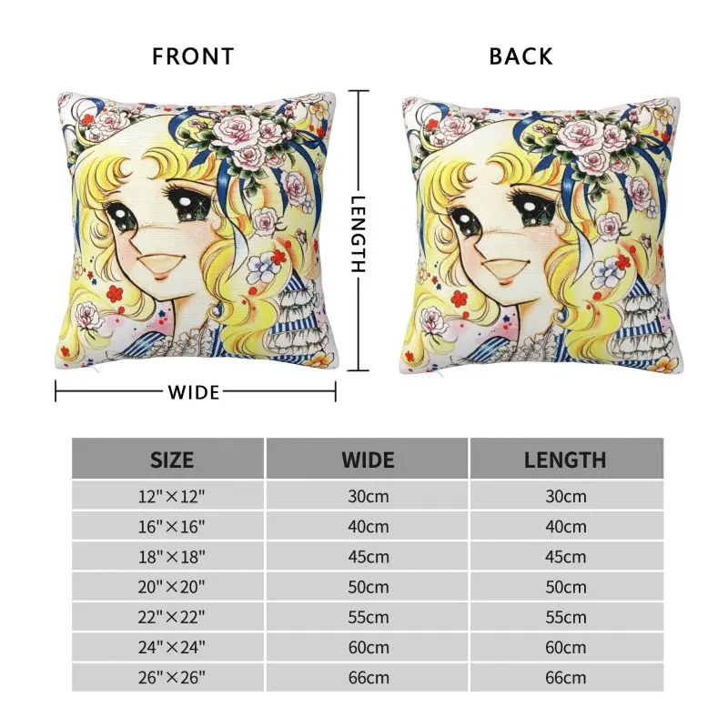 Candy Candy Luxury Pillow Cover Decoration Japan Anime Manga Cushions for Sofa