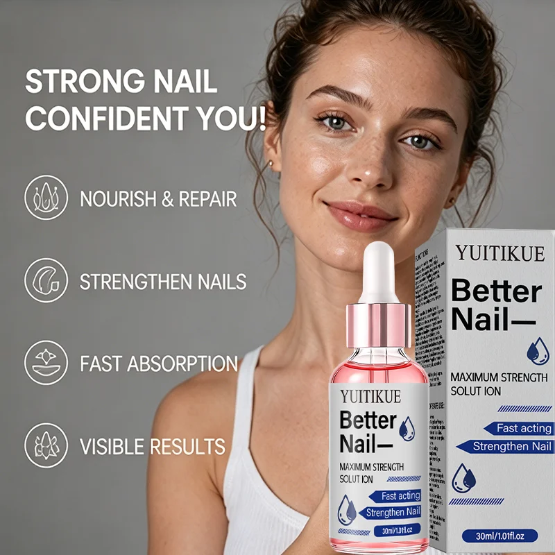 YUITIKUE Better Nail Maximum Strength Solution 30ml Fast Acting Serum Strengthen Repair Dry Brittle Weak Nails