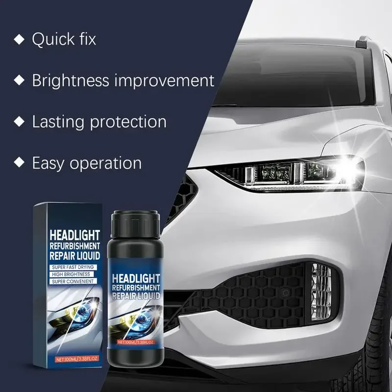 Car headlight repair and polishing kit, cleaning paste, paint renovator