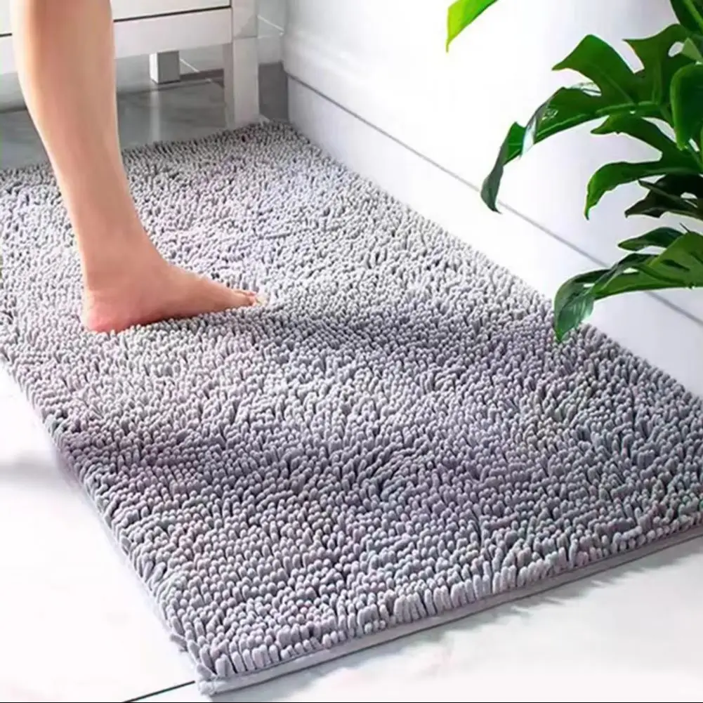 Chenille Floor Mat nti-Slip Bathroom Rug Quick Absorbent Quick-Drying Bath Mat Chenille Shower Rug Door Non-skid Plush Rugs