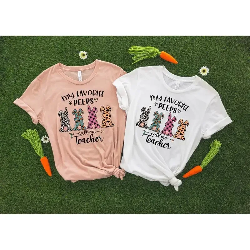 My Favorite Peeps Call Me Teacher Easter T Shirt Day