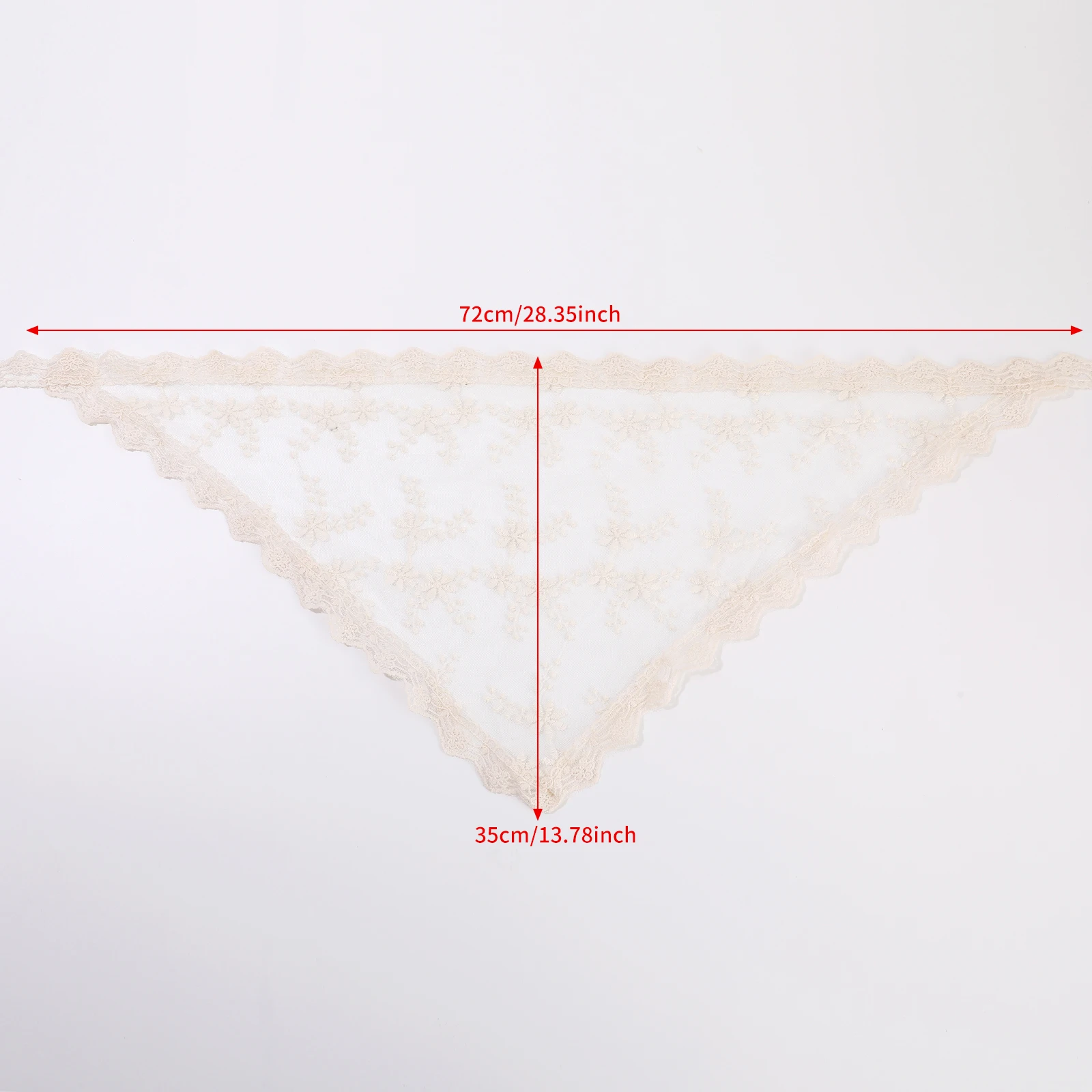 AWAYTR Korean Triangle Headband Short Skirt Butt Curtain Headscarf Lace Trim Small Apron Knitting Headband Stacked Women