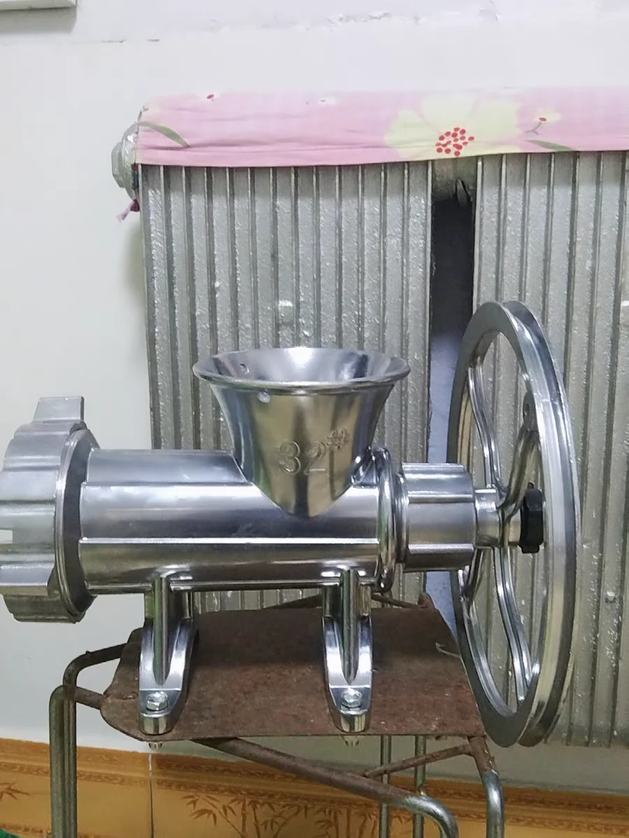 Heißer Verkauf 32-Aluminiumlegierung Manueller / elektrischer Fleischwolf Handfleischwolf