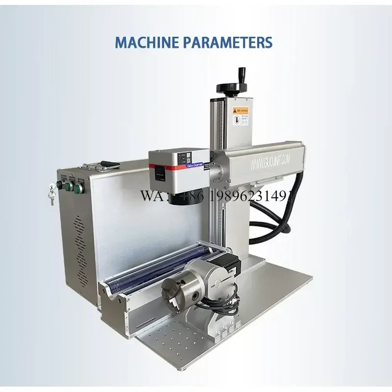Wmwmnu 2D 50W Auto-focus Fiber Marking Engraver for Bottles Tumblers With Roller