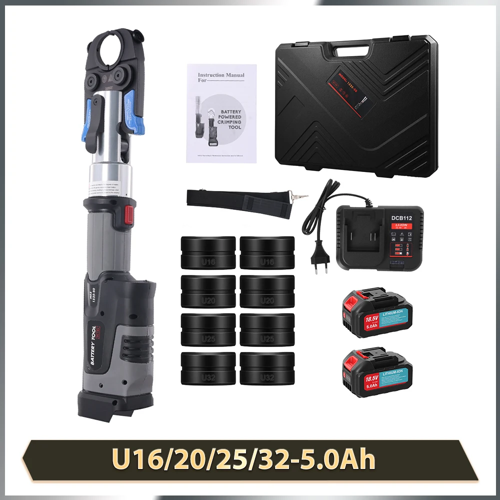 Podofo Elektrische Pijp Crimping Tool voor U16/20/25/32mm TH16/20/25/26/32mm V12/15/18/22/28 Koperen Buizen Roestvrijstalen Buizen