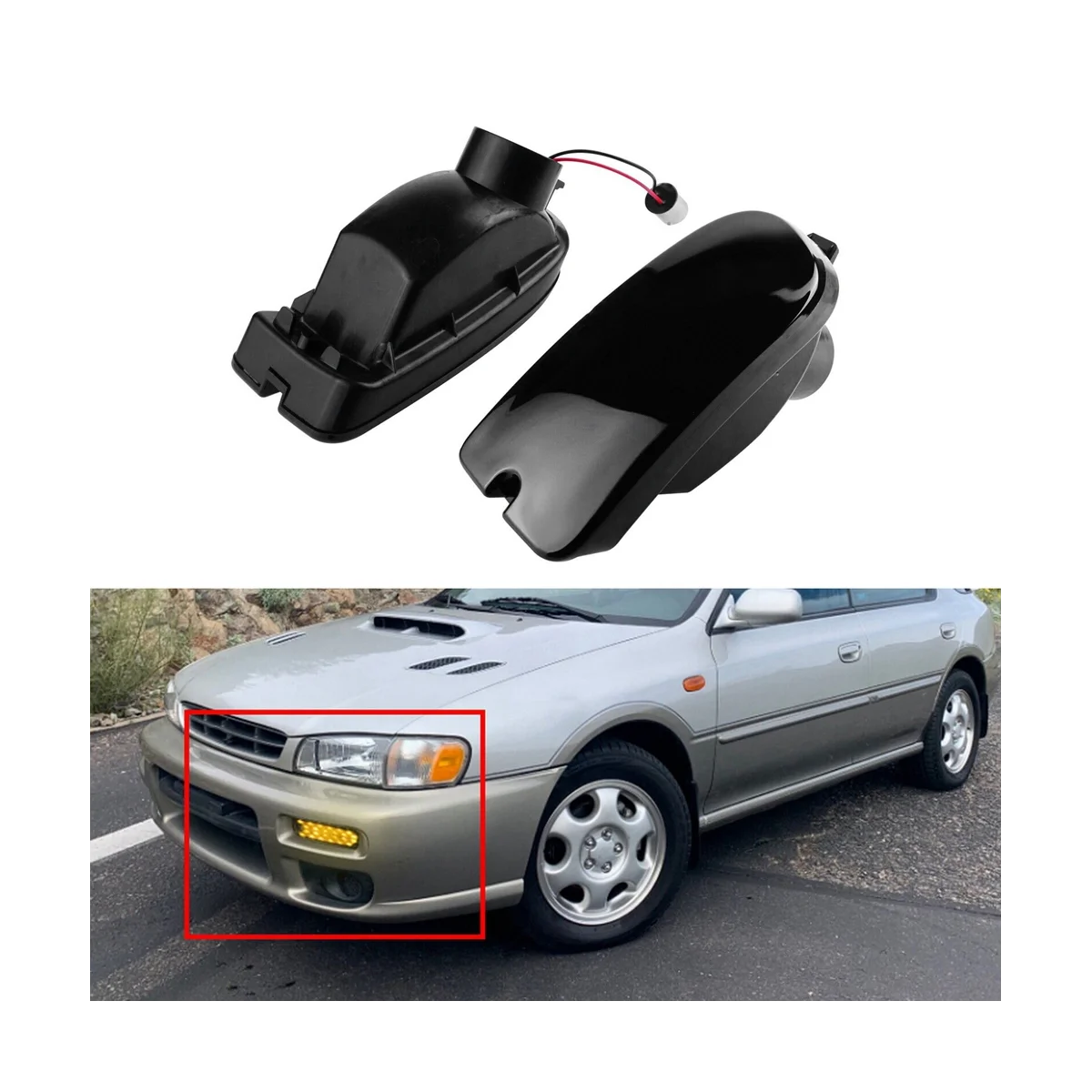 Smoked Lens LED Side Turn Signal Light for Subaru Impreza 1999 2000 2001 84441FA170,