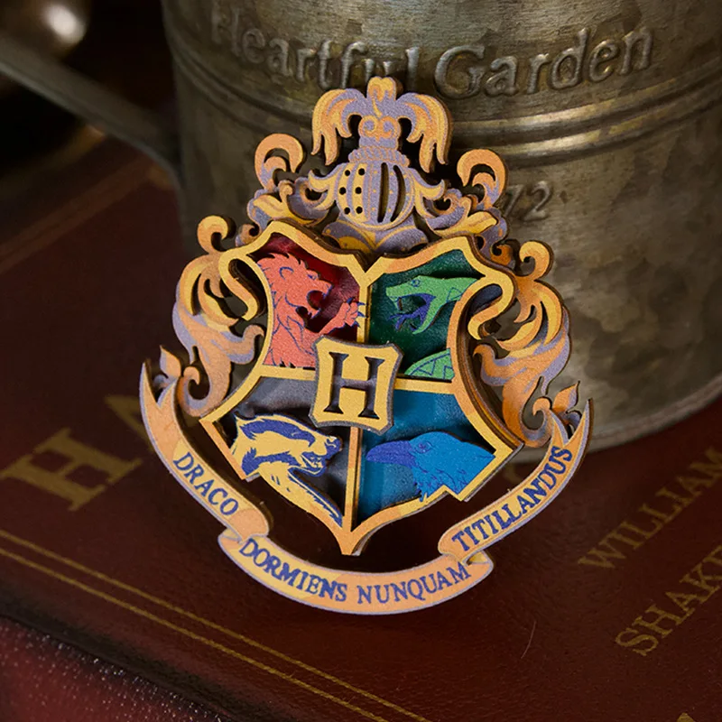 Hogwarts School Badge Refrigerator Magnet Harry Potter LED Night Light Movie Peripherals Party Decorations Holiday Gifts