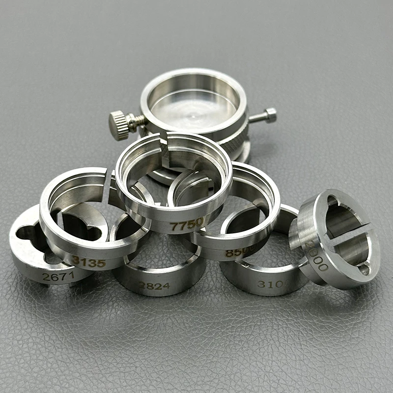 8 In1 Steel Multifunctional Watch Movement Holder with Multifunctional Rotat Base For2824 3135 7750 2671 8500 2000 3100 Movement