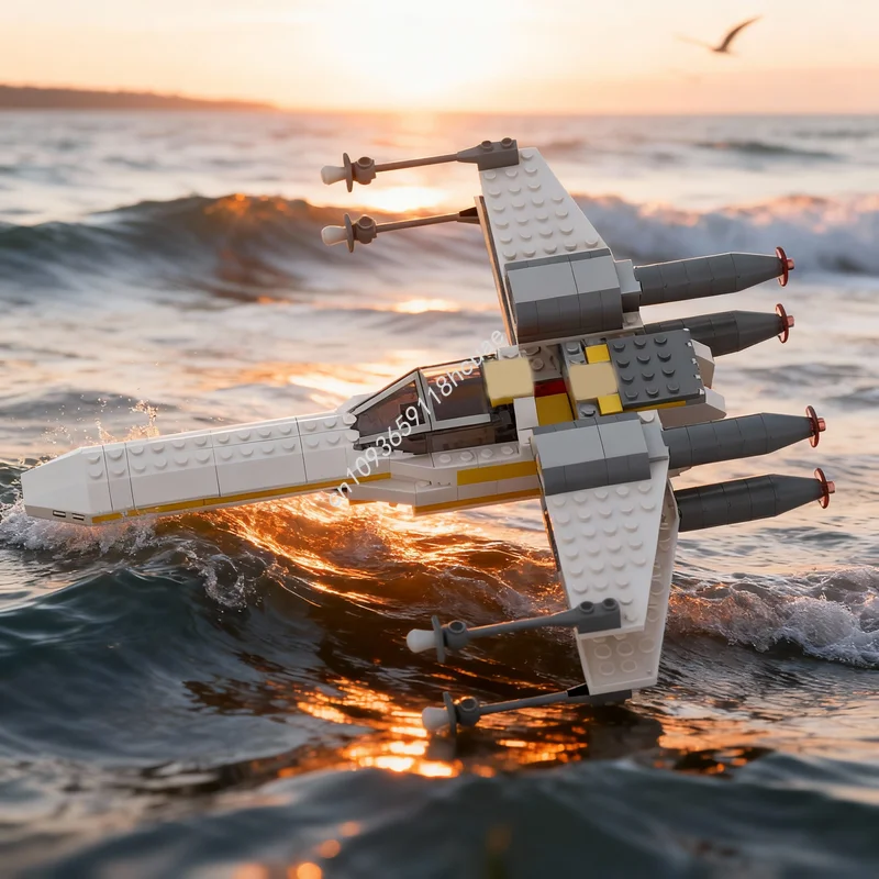 

267 деталей MOC Star Battle Modified Z Headhunter S Foils Astromech, конструктор, модель, игрушка, архитектурный набор, рождественский подарок, кирпичики