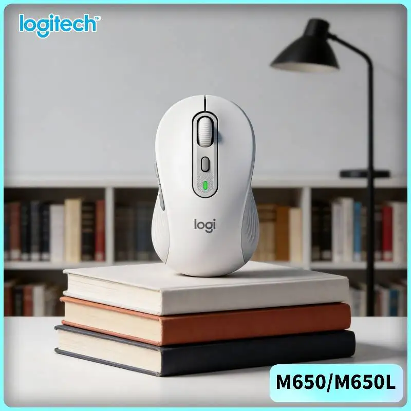 Logitech M650/M650L Wireless Ergonomic Mouse - Soft Thumb Rest, 400-4000 DPI, Dual Connectivity, 24-Month Battery
