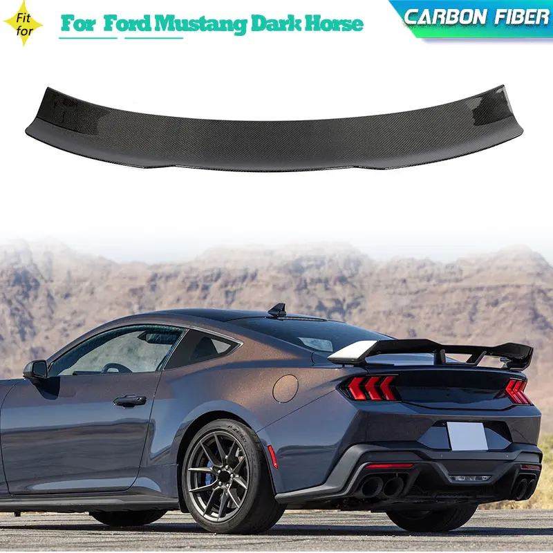 Carbon Fiber Car Rear Trunk Spoiler Wings for Ford Mustang Dark Horse GT 2024 Racing Rear Spoiler Boot Lid Wing Lip Body Kit