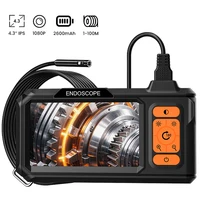 Endoscopio Industrial con pantalla de 4,3 pulgadas, cámara HD individual doble de 8mm, 1080P, diseño dividido, cámara de inspección por boroscopio IP67 para tuberías de coche