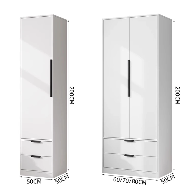 

Modern White Wood Large Space Wardrobe Design with Drawers Free Standing Storage Wardrobe Closet for Bedroom