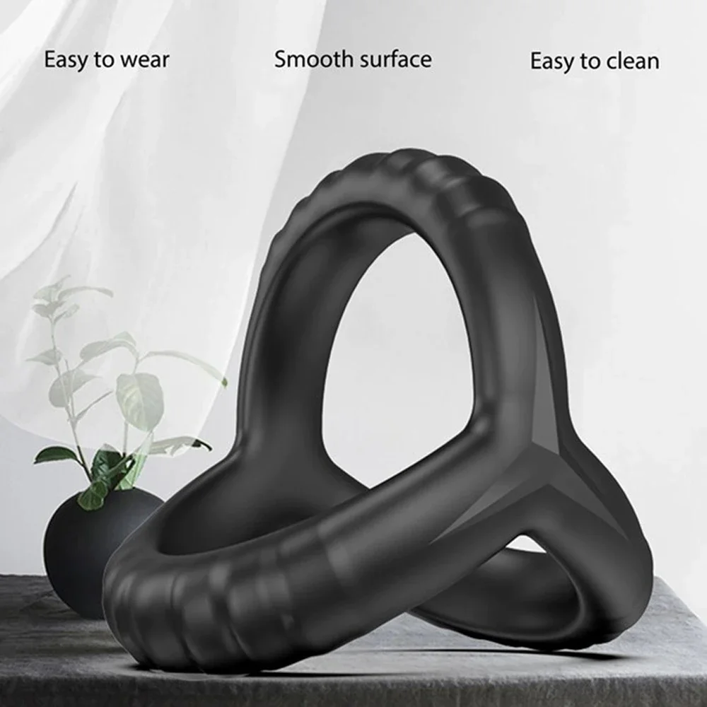 Silicone Penis Ring Delay Ejaculation Super Small Chastity Cage Retainer Lock Semen Scrotum Stretcher Cockring Sex Tool For Men