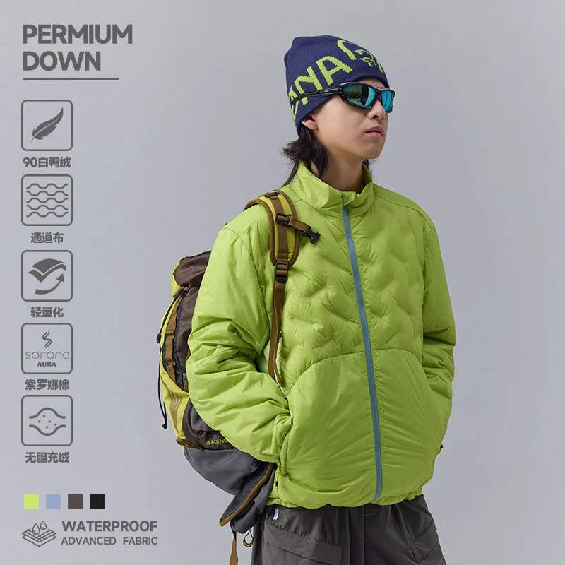 Quality Stand Collar 90% Down Jacket Men Women Unisex Couple's Lightweight Portable Puffer Jacket Winter Outdoor Coat JK-086