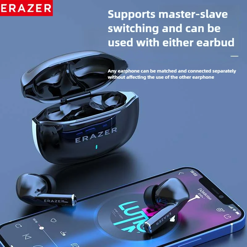 ERAZER HT28 TWS auriculares Bluetooth 5,4 con micrófono estéreo Hifi auriculares inalámbricos auriculares con cancelación de ruido