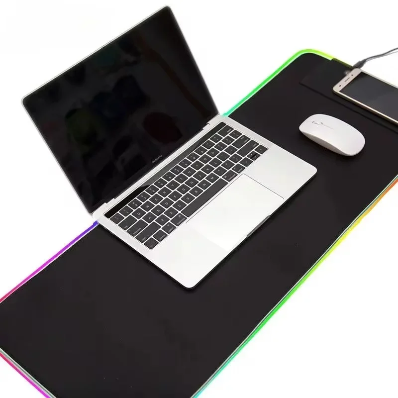 1 Pcs Large Gaming Mouse Pad Light Modes Touch Control Extended Soft Computer Keyboard Mat Non-Slip Rubber Base 800*300*3mm