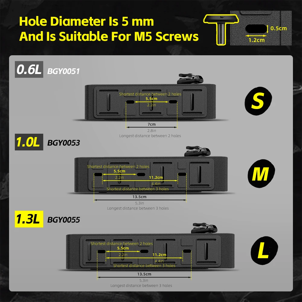 حقيبة أنبوبية للدراجة من Rhinowalk حقيبة أمامية مقاومة للماء لركوب الدراجات مع حزام مشبك مغناطيسي ومثبت على المسمار لدراجة الحصى على الطرق الجبلية #4