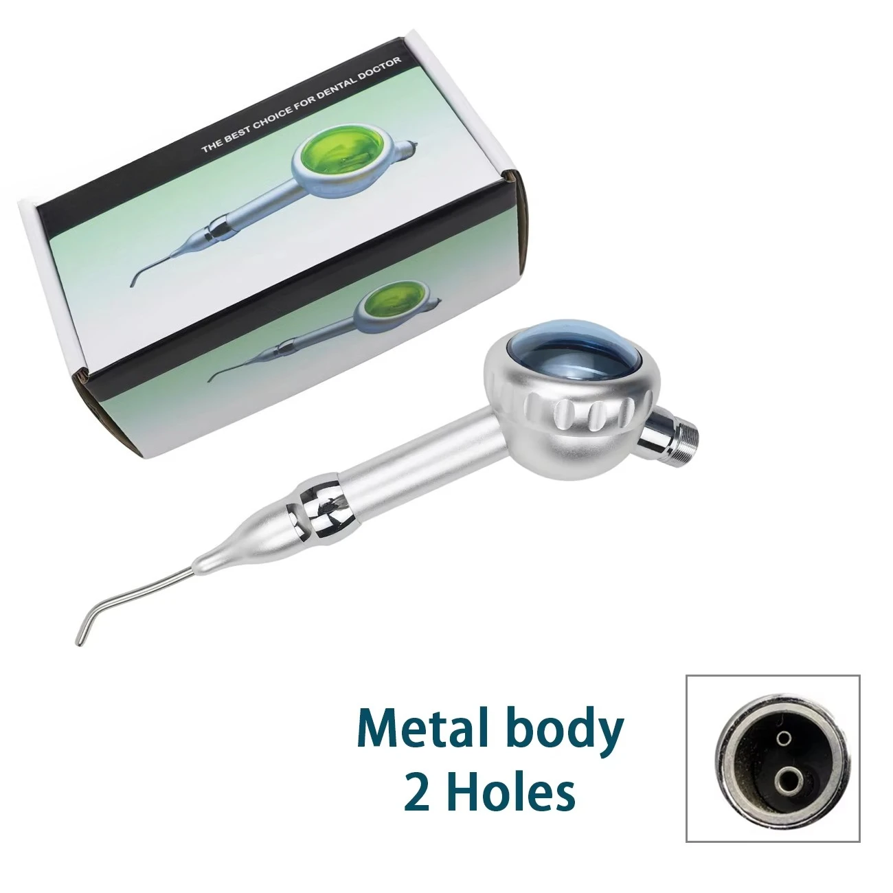 Teeth Whitening/Cleaning Polisher Jet Oral Hygiene Cleansing Sandblasting Gun Metal/Plastic Edition 2/4 Hole