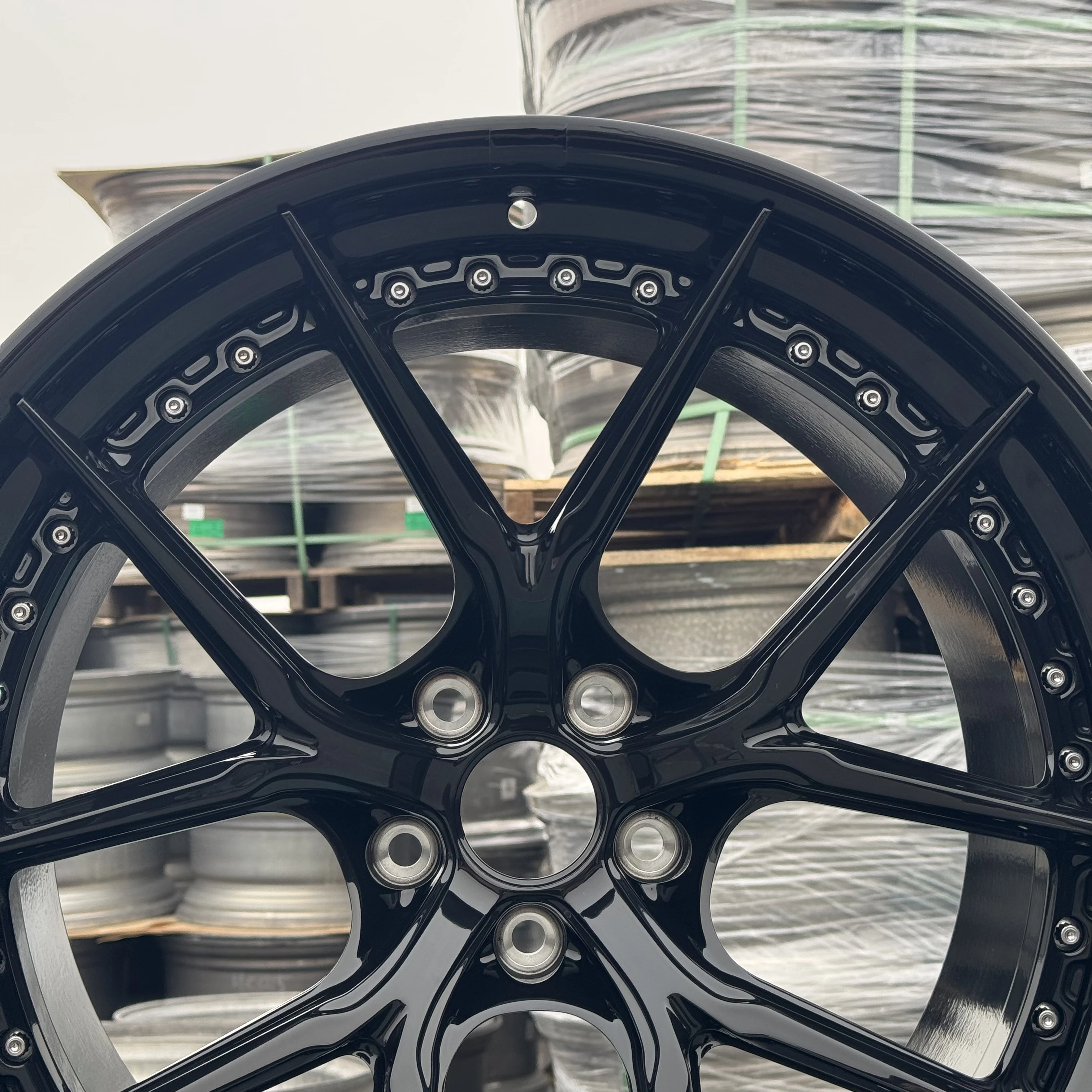 Factory Hotsale High Quality  2 Piece Black Forged Wheels  18 19 20 21 22  Inch PCD 5x112 5x114.3 5x120 for Sports Car Rim