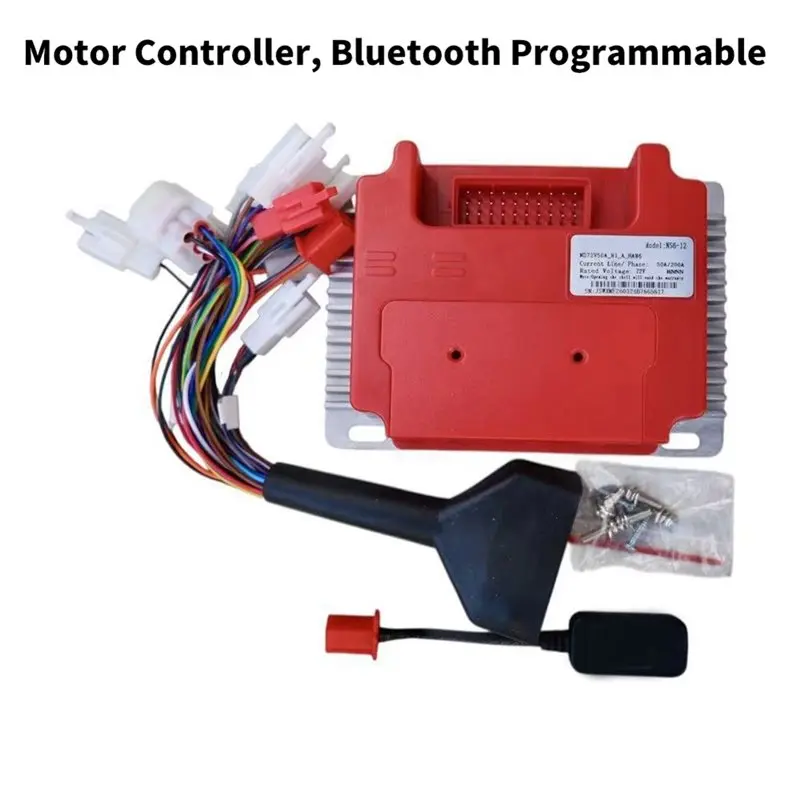 ABLQ For Fardriver ND7250 Electric Motorcycle S12 Motor Controller- 72V 50A/200A, W/Bluetooth, Programmable, 1500W Maximum Power
