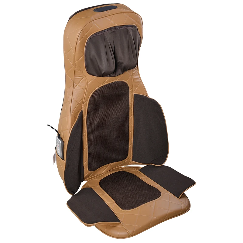 Finger press neck, shoulder, and back massager, body vibration, airbag inflation, lumbar pad with heating