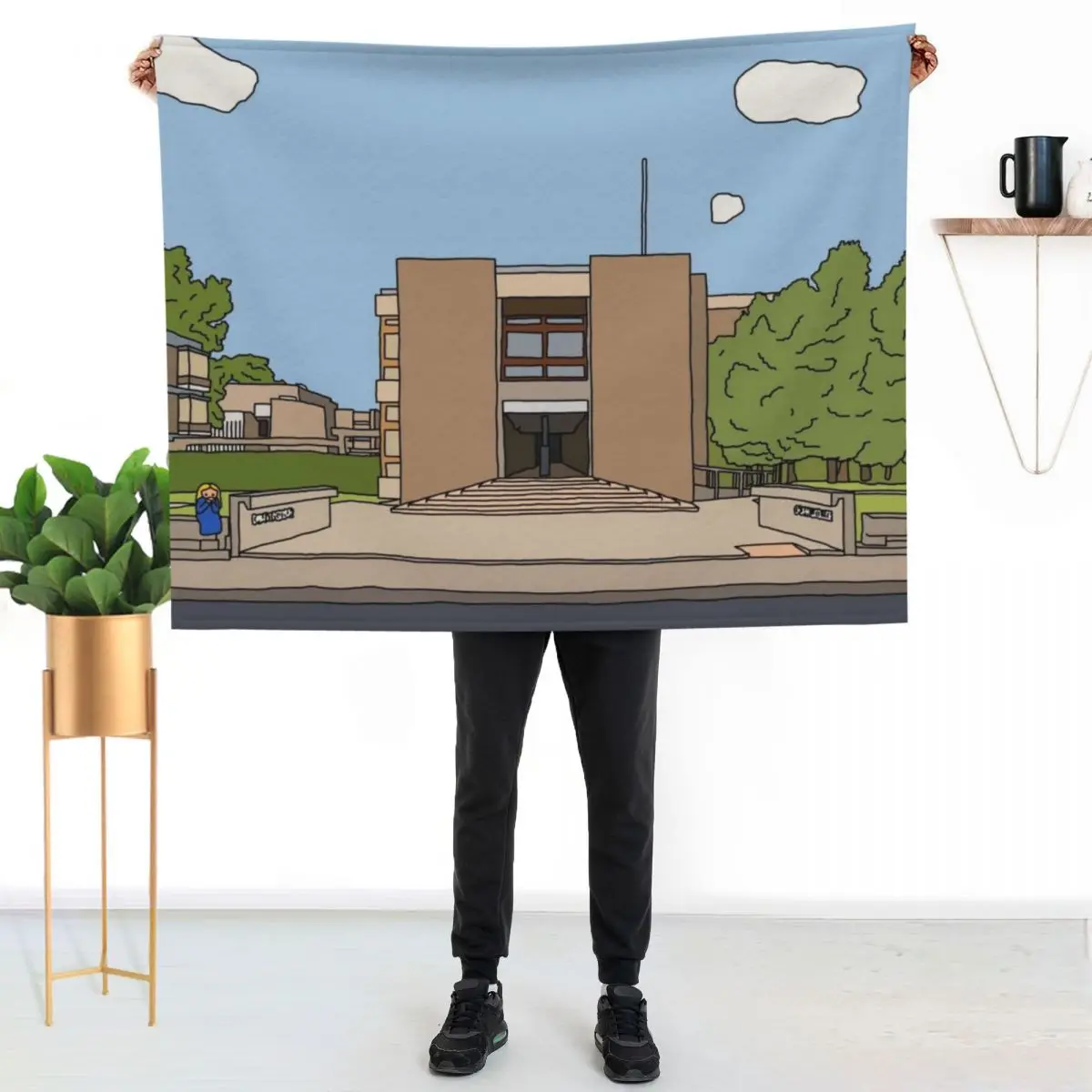 Churchill College - Strugletown || Cambridge struggles Throw Blanket Sofa Throw Picnic Stuffeds Bed covers for winter Blankets