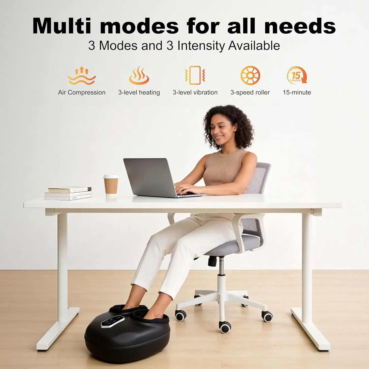 Foot Massager Machine with Heat Upgraded Shiatsu Foot Massager | Foot Massager for Neuropathy Plantar Fasciitis with Air