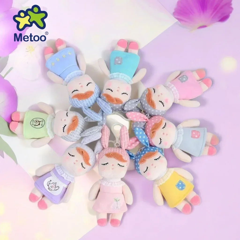 Metoo Doll Kids Toys Mini Angela Keychain Stuffed Rabbit Plush Sleeping Toys For Girls Newborn Baby Birthday Christmas Gift