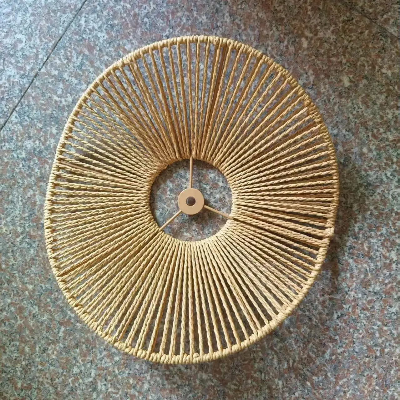 Japanese Bamboo Woven Egg Lampshade New Chinese Zen Handmade Light Shade for Living Room Dining Room Homestay Lighting
