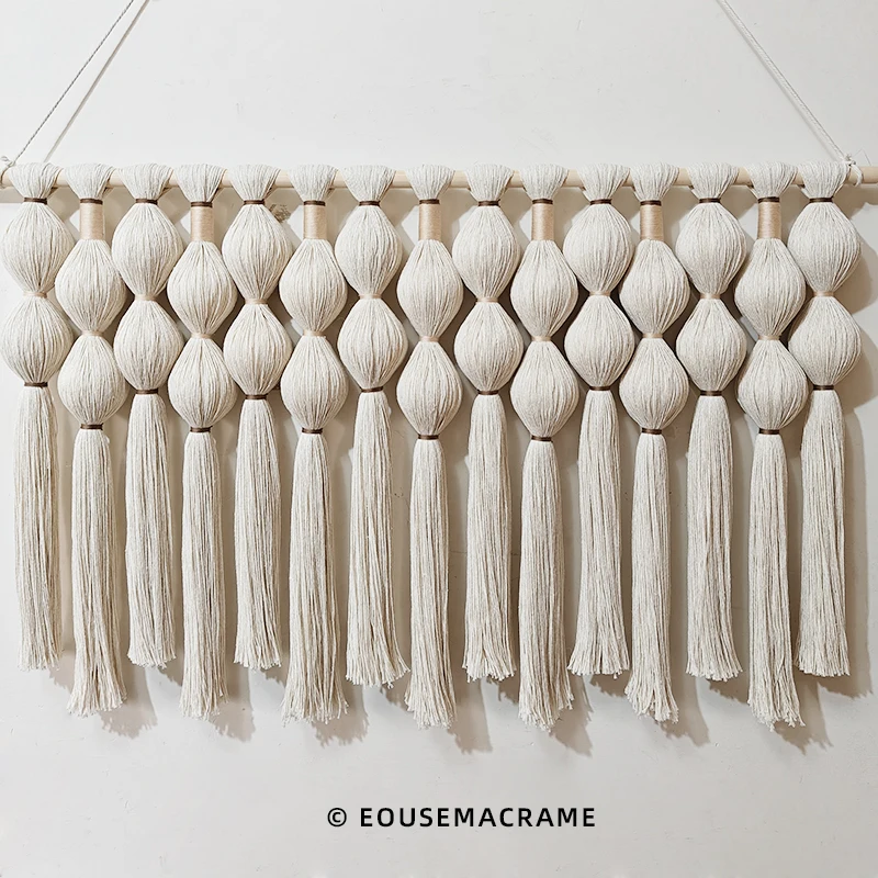 

Eco Cotton Macrame Wall Art Handmade Spherical Design Tapestry Boho Decor for Living Room and Bedroom